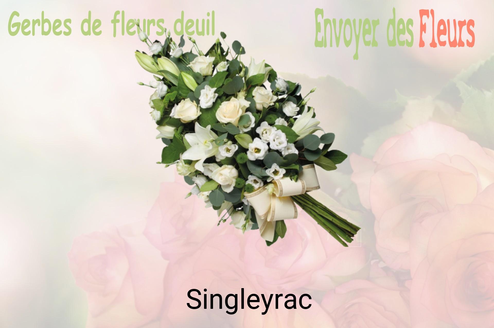 Gerbe de fleurs de deuil livrée à Singleyrac